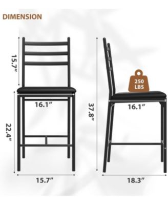 Bar Stools Set of 2, 26 in Height Bar Stools
