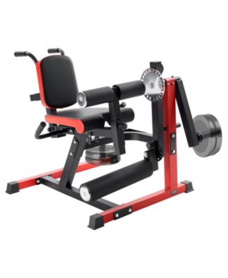 Leg Extension and Curl Machine, Adjustable Lower Body Strength Trainer for Thigh and Hamstring Workouts, 550 lb Capacity