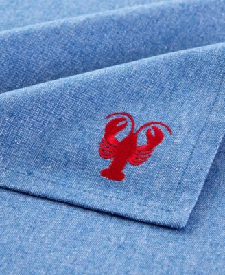 Coastal Embroidered Napkins, Set of 4