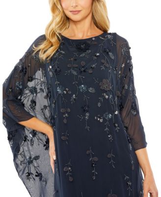 Women's Floral Embellished Trapeze Gown.