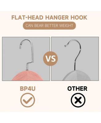 Premium Wide Shoulder Wooden Suit Hangers, Heavy-Duty Solid Wood Coat Hangers with Locking Pants Bar for Suits, Jackets, Shirts