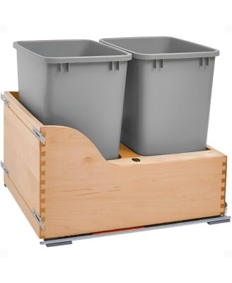 Double Pullout Trash Cans 35 qt. w/ Soft-close Slides, 4WCSC-2135DM-2