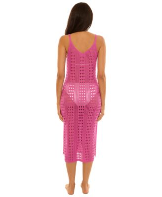 Women's Crochet Scoop Neck Cover-Up Dress