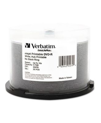 95079 4.7 GB 16x DVD-R DataLife Plus Printable Recordable Disc - White (50/Pack