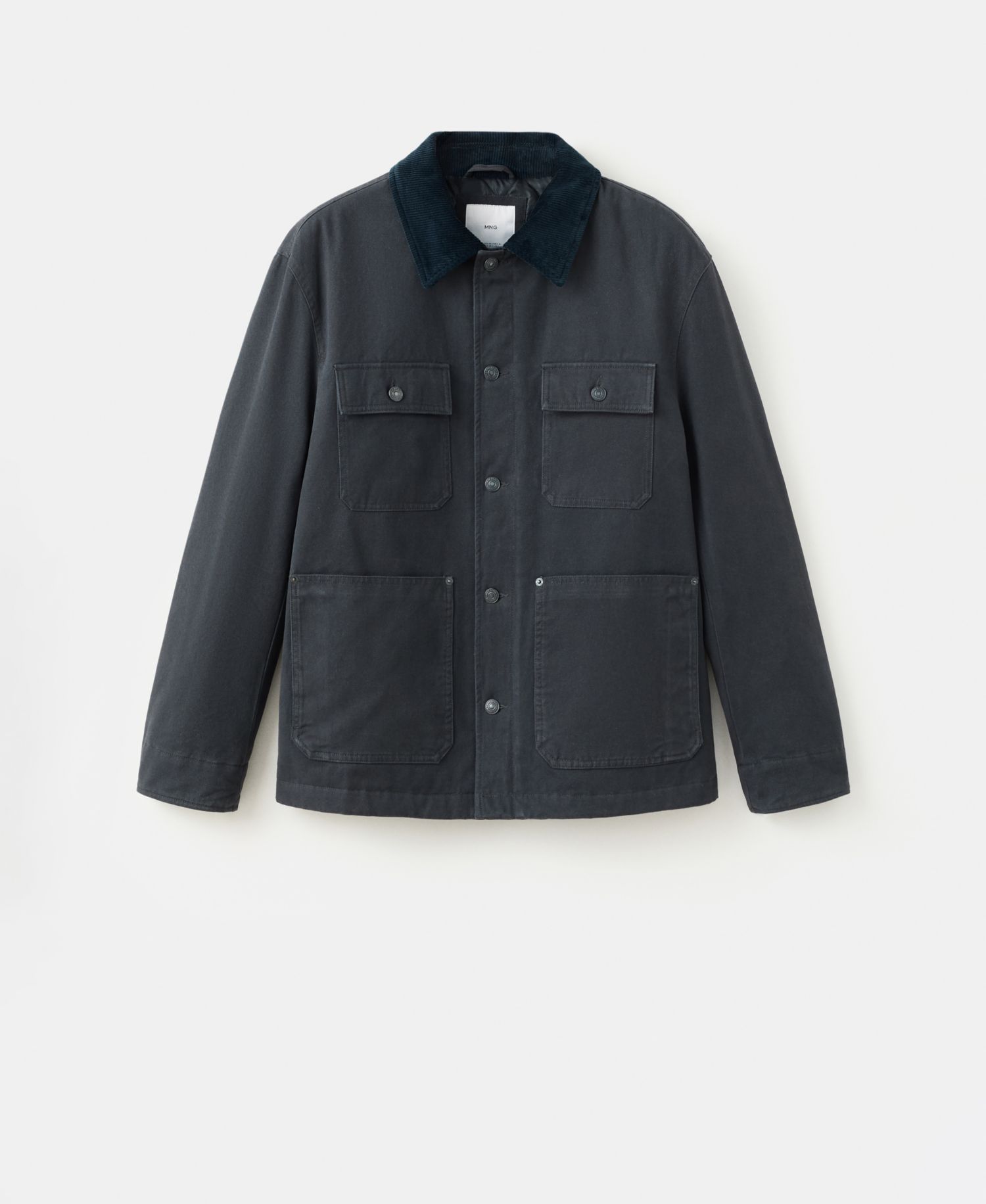 Men's Corduroy Collar Quilted Jacket