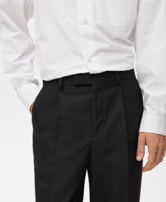 Men's Regular-Fit Pleats Suit Pants