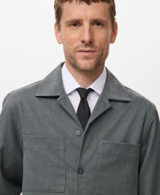 Men's Pockets Fluid Overshirt