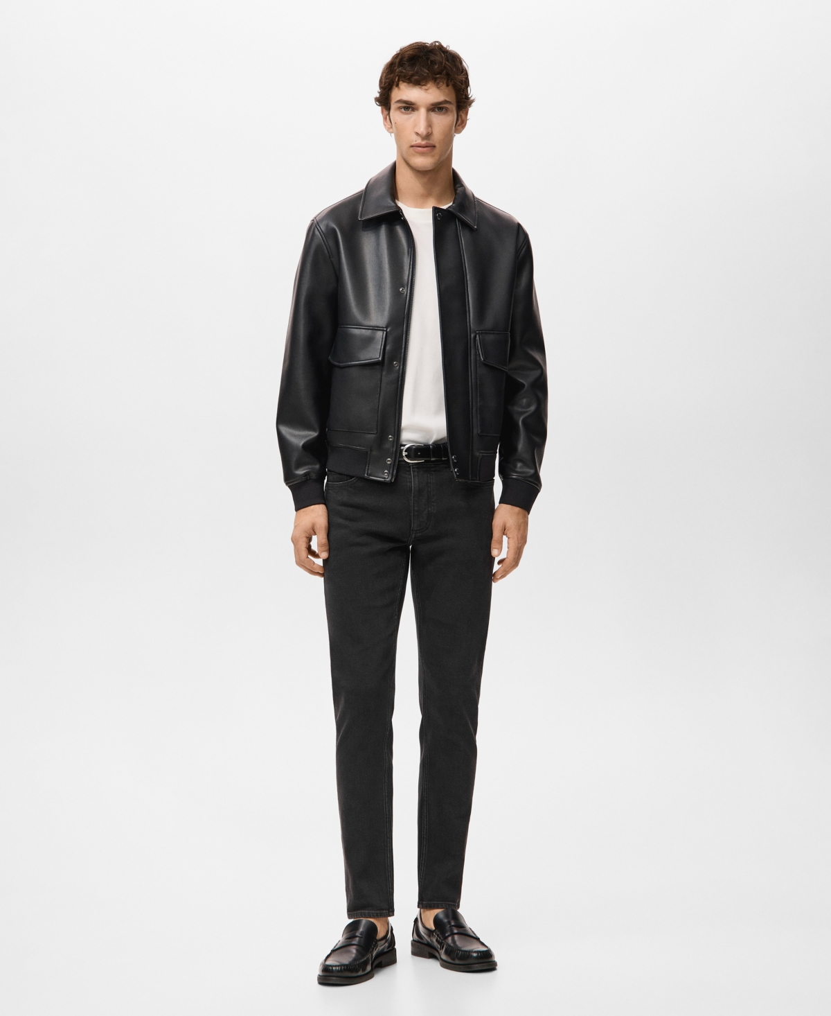 Mango Men's Slim Fit Black Jan Jeans