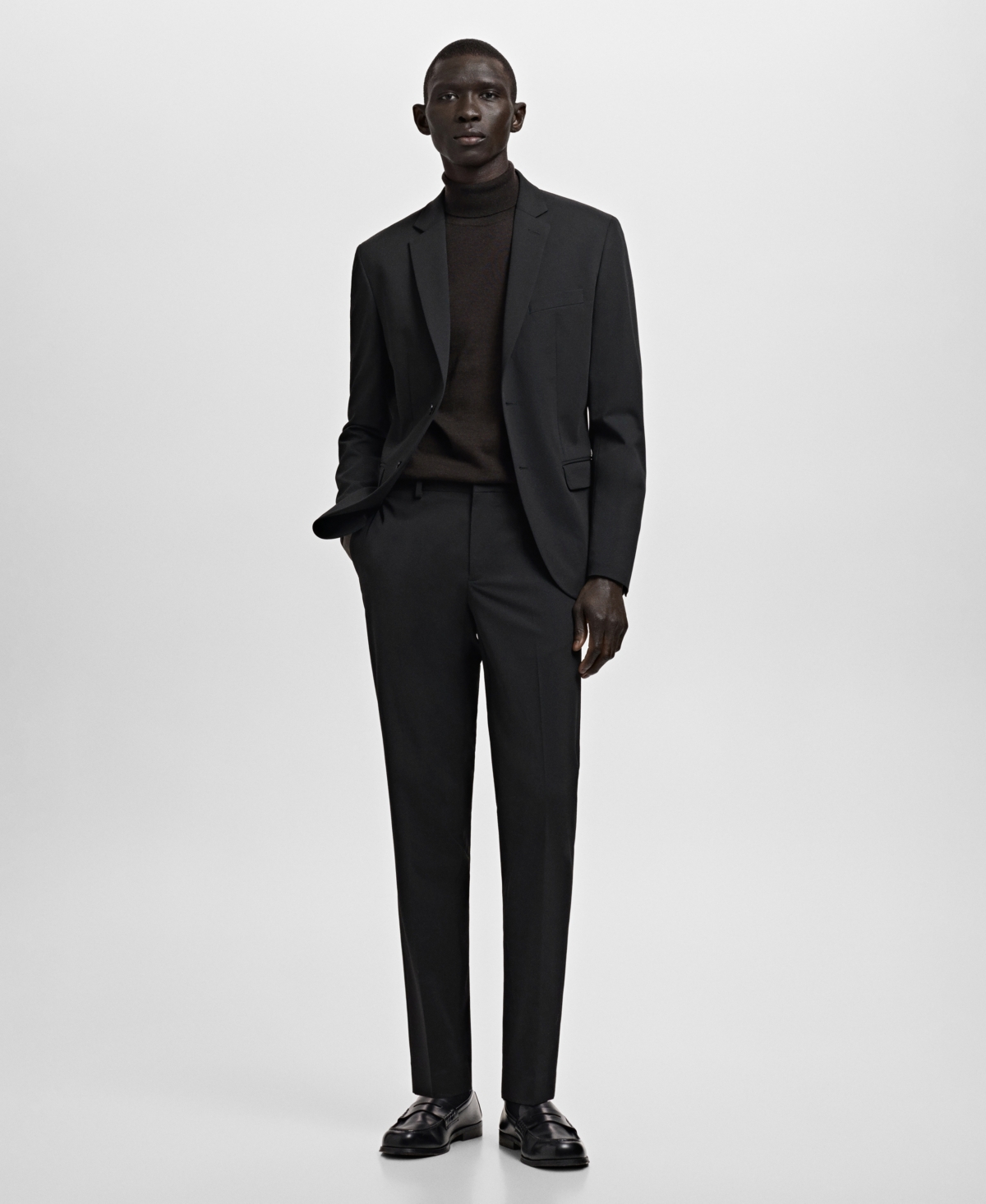 Mango Men's Stretch Fabric Super Slim-Fit Suit Pants