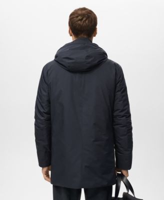 Men's Detachable Water-Repellent Quilted Parka