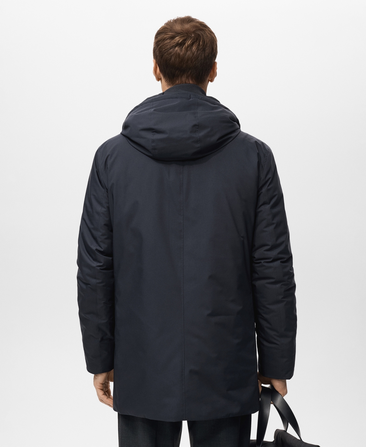 Mango Men's Detachable Water-Repellent Quilted Parka