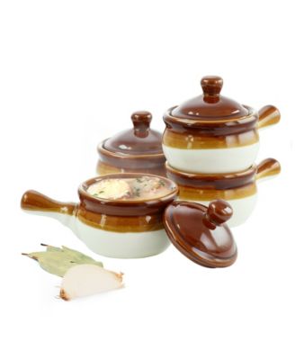 Long Handle Soup Bowls, Set of 4