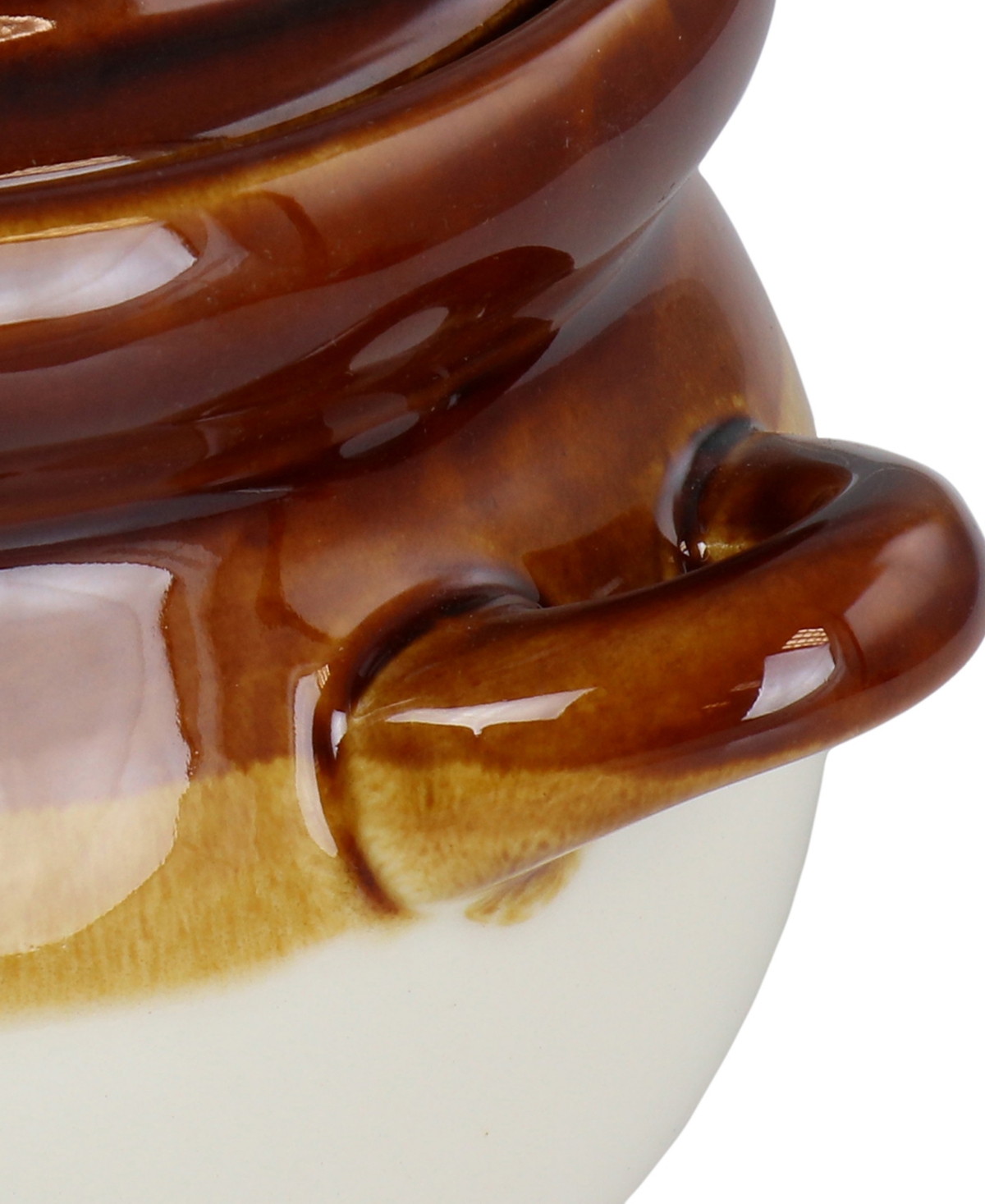 Elama French Onion Double Handle Soup Bowls, Set of 4, Service For 4