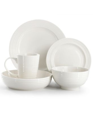 Nikki Ribbed 18 Pc. Dinnerware Set, Service For 6