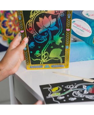 Rangoli Mandala Scratch Art Lantern