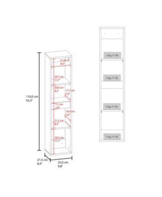Dateland Two-Door Wall Cabinet, Stylish Vertical Storage for Bathroom or Kitchen, Light beige and white