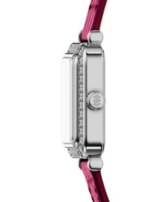 Women's Raquel Two-Hand Pink Leather Watch, 18mm