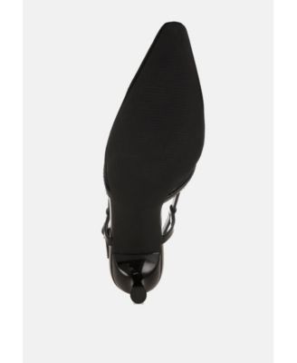 Womens Florina Snip-Toe Slingback Heel Sandals