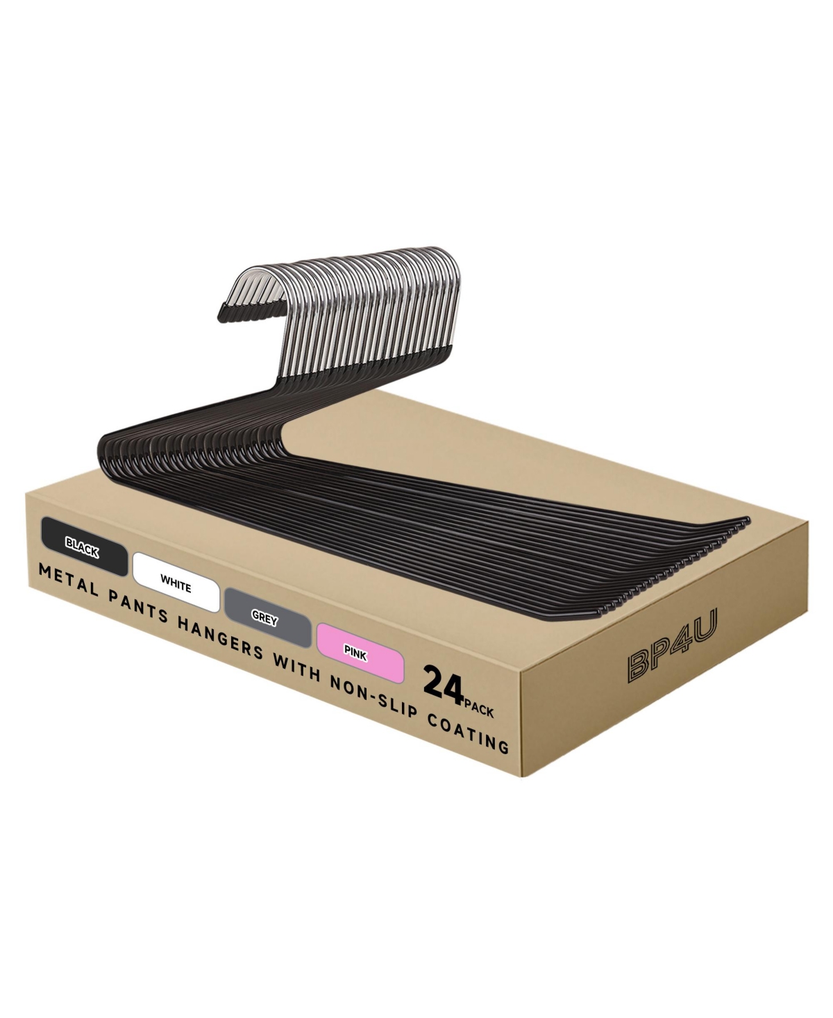 BP4U Open-Ended Heavy Duty Metal Pants Hangers