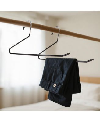 BP4U Open-Ended Heavy Duty Metal Pants Hangers, Heavy Duty Space Saving Steel Towel and Scarf Hangers