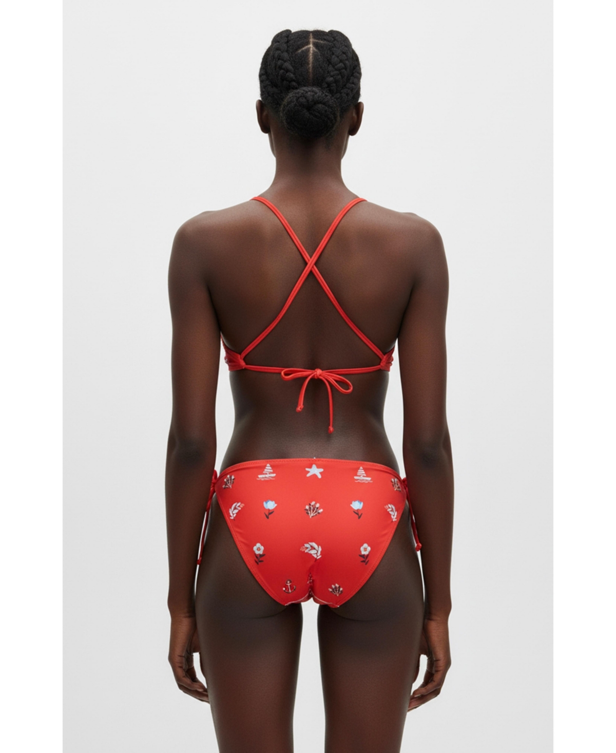 Jessie Zhao New York Women's Coral Garden Reversible Triangle Bikini Top