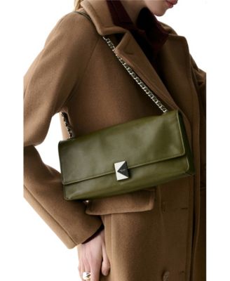 Deco Medium Fine Grain Leather Soft Shoulder Bag