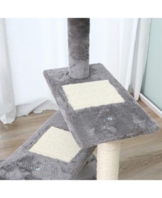 40" 5-Level Revolving Stair Cat Tree with Play Center and Resting Perch