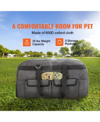 Rolling Pet Carrier with Telescopic Handle, Holds up to 35 lbs., Black