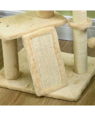 45" Cat Tree with Scratching Posts, Ramp, Condo, Toy Balls