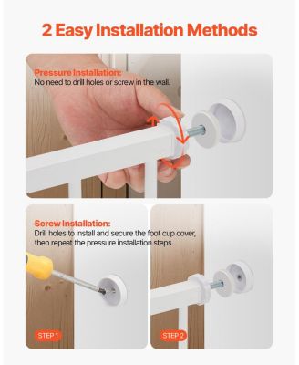 Adjustable Pressure-Mount Safety Gate, 26"-40" Wide, 36" High