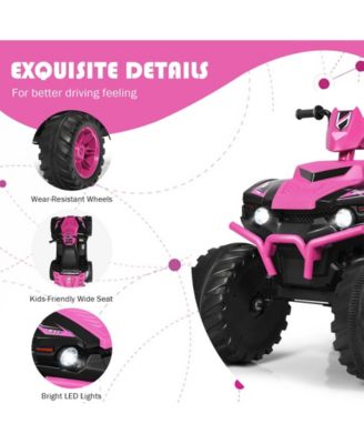 12V Kids Ride-On ATV with LED Lights and Treaded Tires