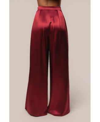 Women's Satin Bliss Pleated Pant