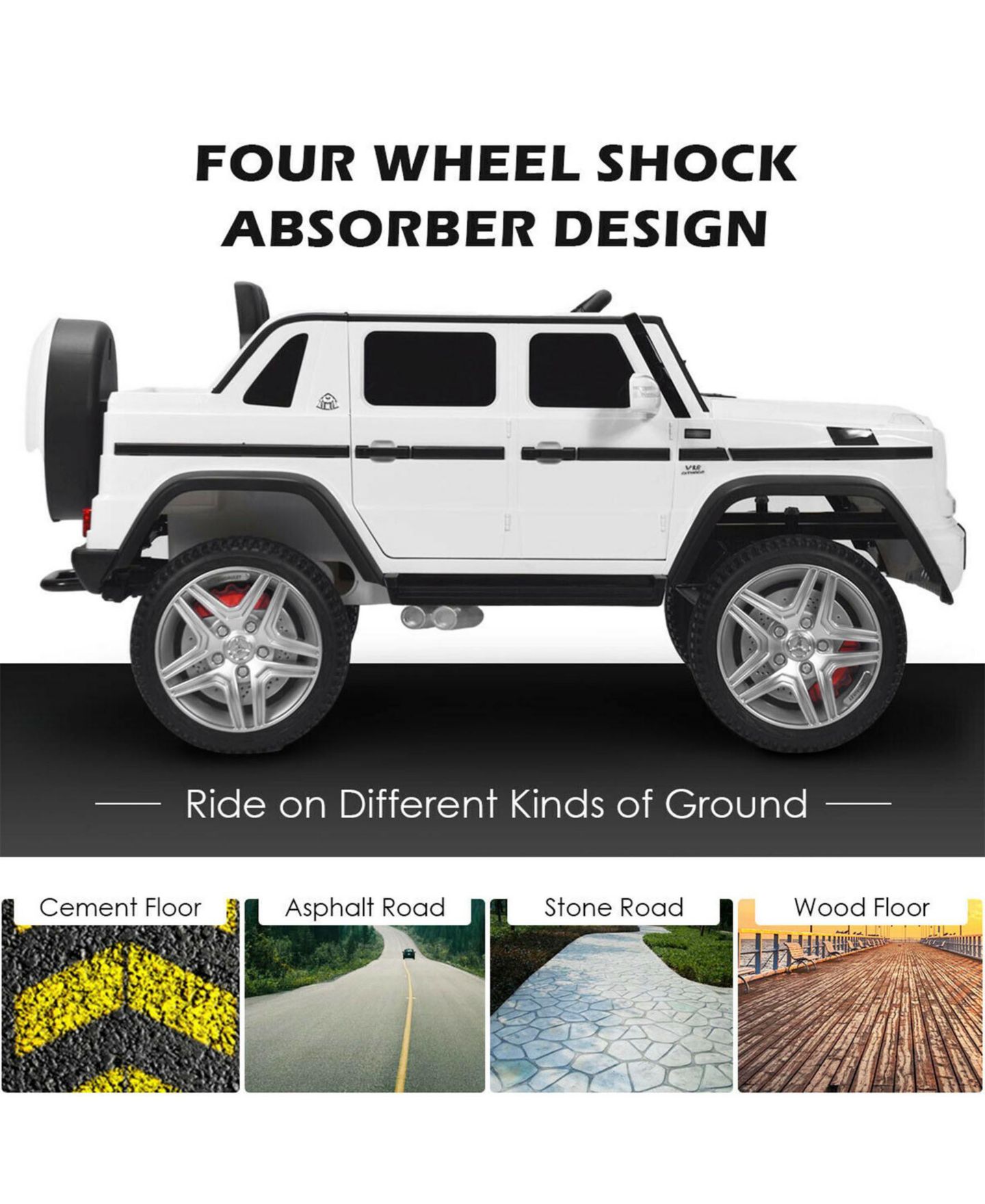 Детская игрушка SUGIFT 12V Licensed Mercedes-Benz Maybach Remote-Control Ride-On Car, Ages 3-6, цвет: Белый — фото 3