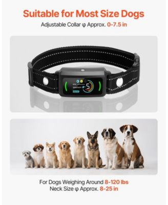 Waterproof Rechargeable Smart Bark Collar with 6 Sensitivity Levels, Black