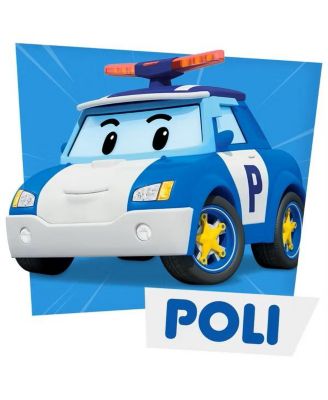 Die-Cast Metal Emergency Rescue Police Car - Poli | Early Learning Gift for Kids, Vehicle Learning & Role Play