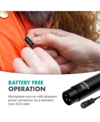 LV8-C Broadcast-Quality XLR Lavalier Mic - Cardioid Condenser