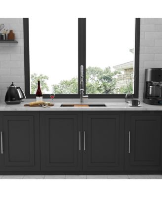 30x18x10 Inch Gunmetal Black Workstation Undermount Kitchen Sink 16 Gauge T304 Stainless Steel