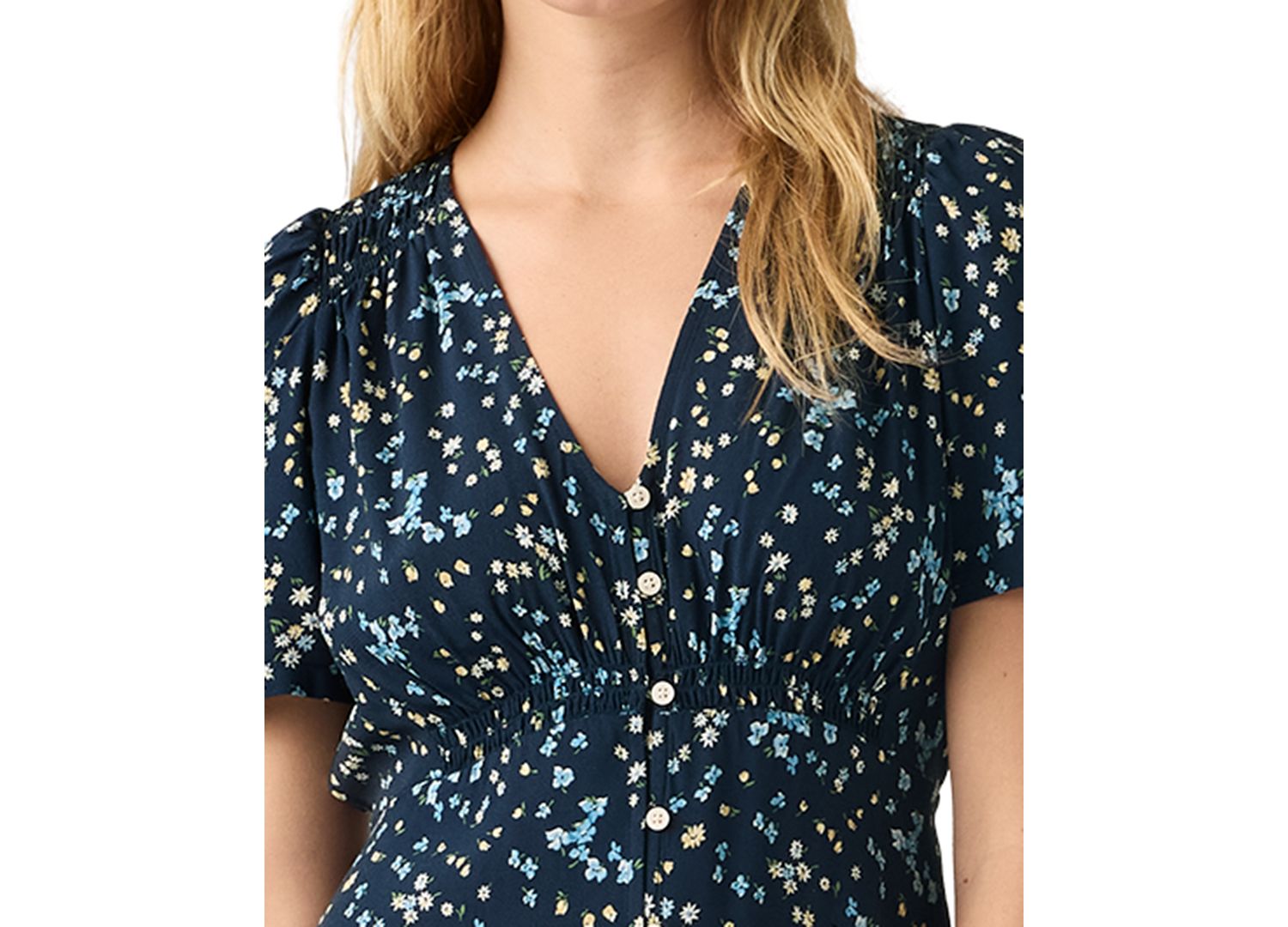 Women's Paola Short-Sleeve Crepe Midi Dress