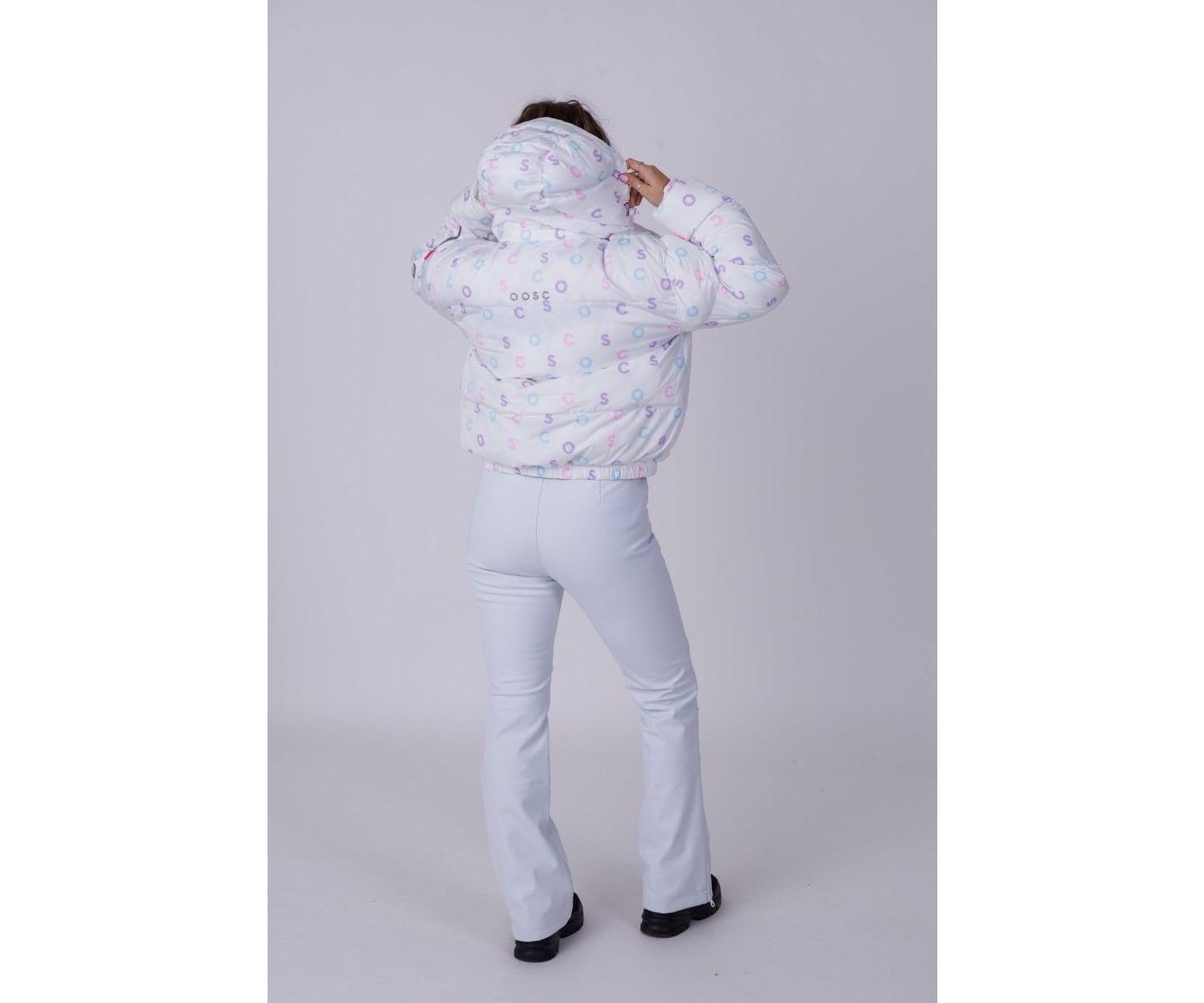 Женская куртка OOSC White Print Chic Puffer, цвет: Белый — фото 4