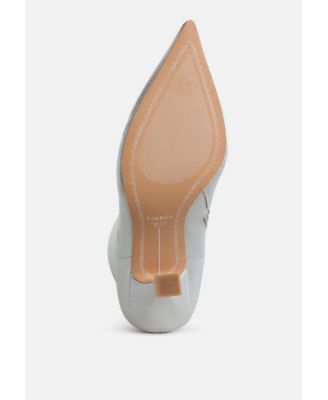 Womens Farnak Metallic Pointed Toe Ankle Boots