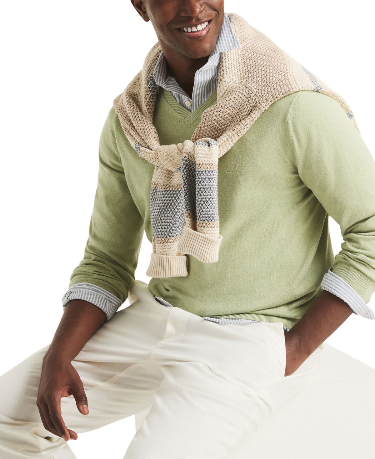 Nautica Men's Performance V-Neck Sweater