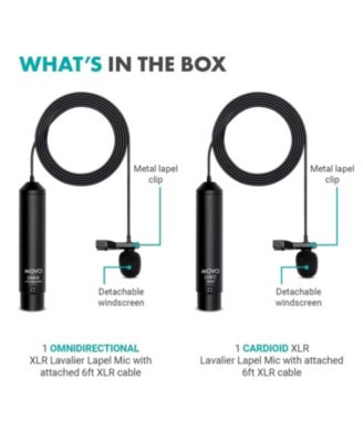 LV4-C Cardioid XLR Lavalier Microphone - Phantom Powered