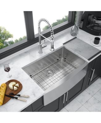 30x21x10-Inch Stainless Steel Farmhouse Apron Front Single Bowl Kitchen Sink