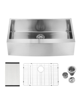 huluwat 33x21x10inch Farmhouse Apron Single Bowl Kitchen Sink Stainless Steel