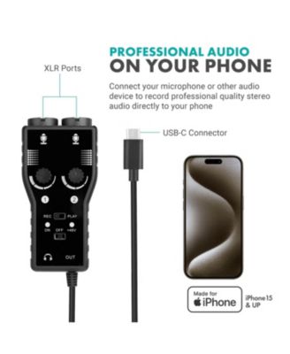 iPhone 15/16 USB-C Podcast Equipment Bundle Compatible with iPhone 15/16, iPad-Pro (USB-C)