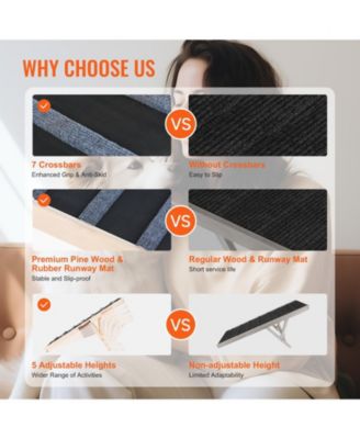 Adjustable Wooden Folding Pet Ramp, 39.3"