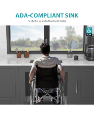 30x18x5.5inch ADA Compliant Kitchen Sink Undermount Stainless Steel Single Bowl 16 Gauge