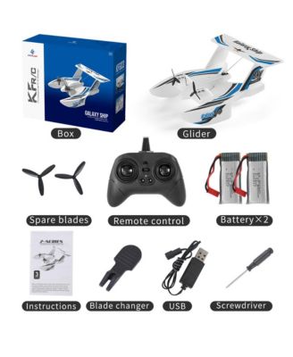 3-in-1 Water Land Air RC Plane, 2.4G 3-Channel with 2 Batteries & 20 Min Flight