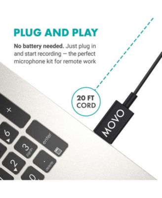 M1 USB Lavalier Lapel Clip-on Omnidirectional Condenser Computer Microphone for PC and Mac