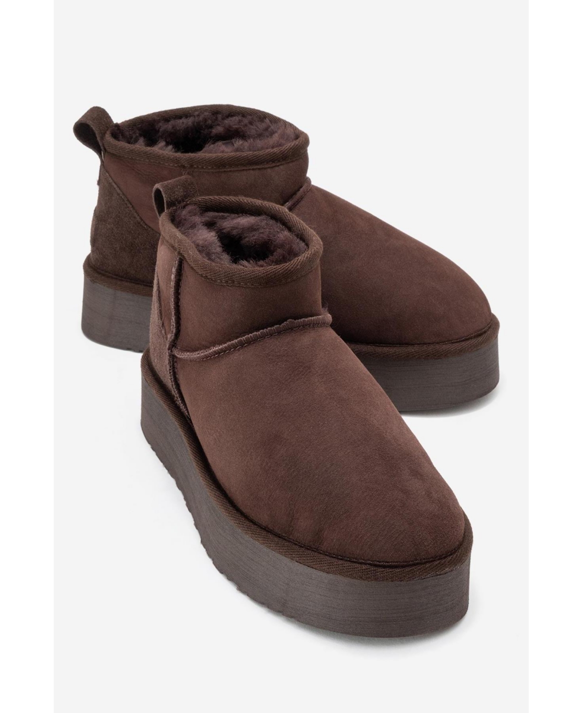 Forever & Always Shoes Women Havana Leather Platform Ankle Boot